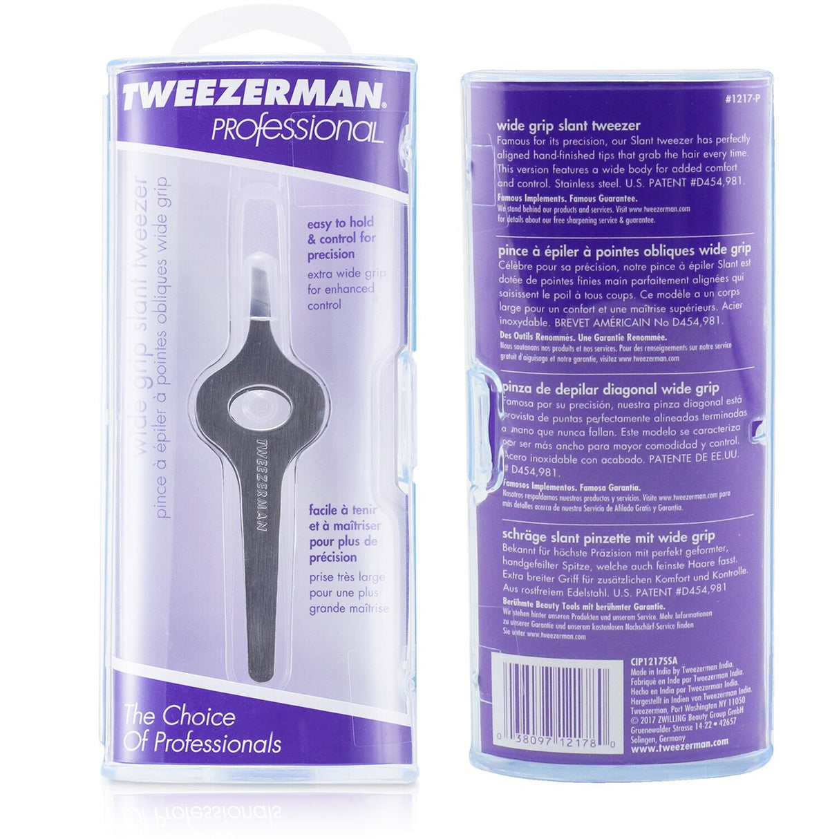 Tweezerman - Professional Wide Grip Slant Tweezer  - -