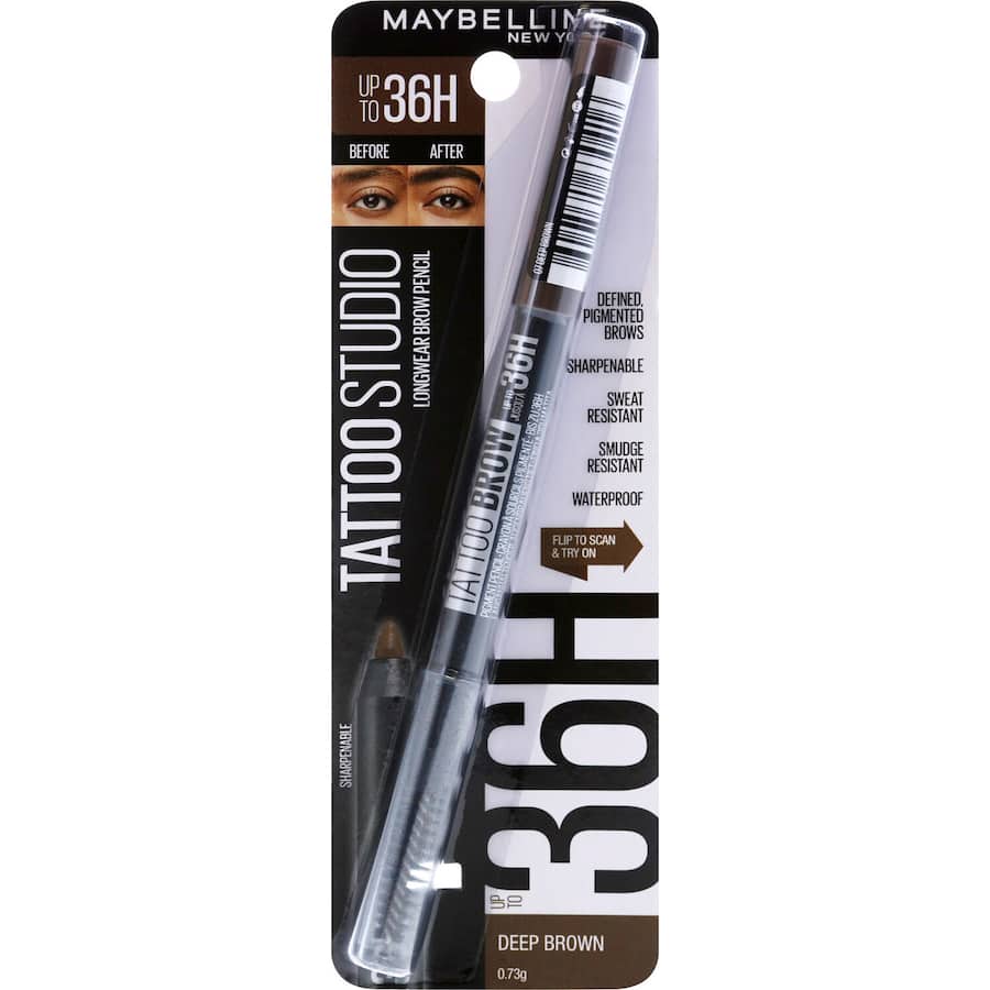 Maybelline Tattoo Brow Eyebrow Pencil Deep Brown 0.73g