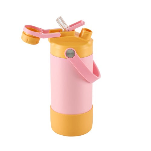 2 Way Drinking Insulated Bottle - AVANTI YumYum 400ml (Pink/Yellow)