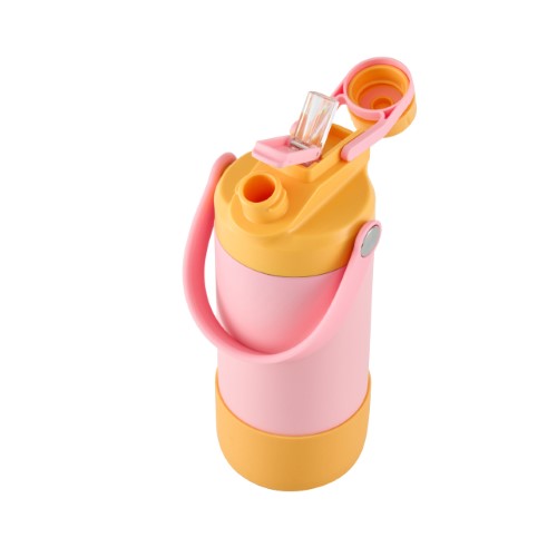 2 Way Drinking Insulated Bottle - AVANTI YumYum 400ml (Pink/Yellow)