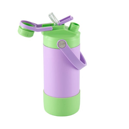 2 Way Drinking Insulated Bottle - AVANTI YumYum 400ml (Purple/Green)