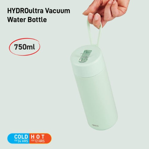 Insulated Water Bottle w/Strap - AVANTI HydroUltra 750ml (Soft Mint)
