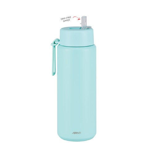 Insulated Water Bottle w/Strap - AVANTI HydroUltra 1L (Blue)