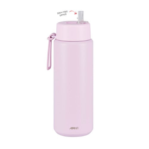 Insulated Water Bottle w/Strap - AVANTI HydroUltra 1L (Lilac)