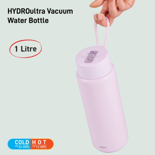 Insulated Water Bottle w/Strap - AVANTI HydroUltra 1L (Lilac)