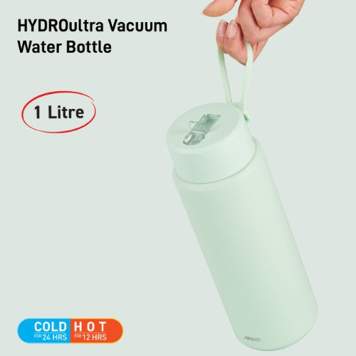 Insulated Water Bottle w/Strap - AVANTI HydroUltra 1L (Soft Mint)