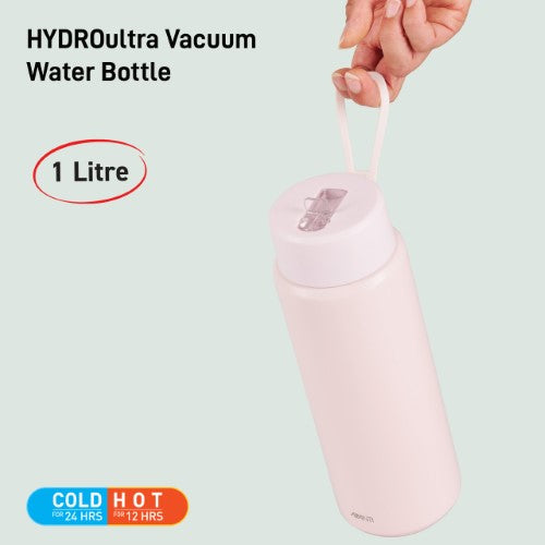 Insulated Water Bottle w/Strap - AVANTI HydroUltra 1L (Blush Pink)