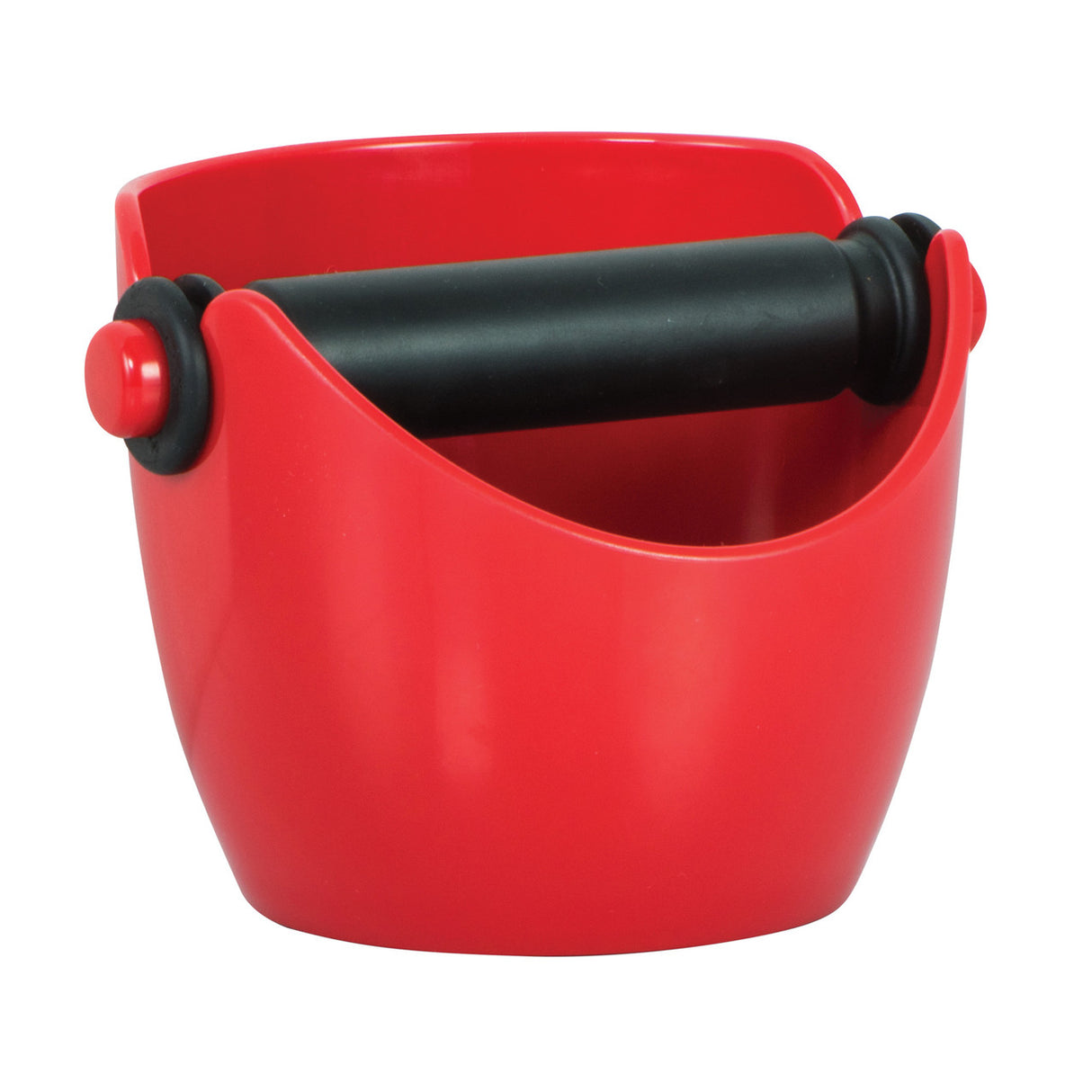 Avanti Mega Knock Box in red, featuring a thick knock bar for quiet use, anti-slip base, and removable design for easy cleaning.
