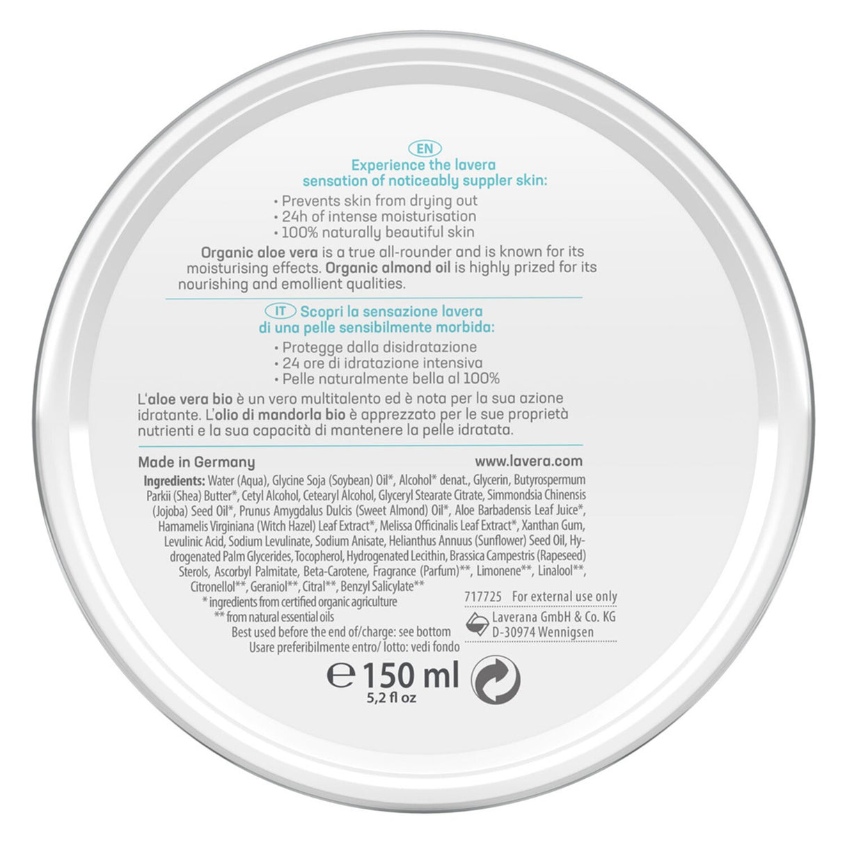 Lavera - Basis Sensitiv All-Round Cream - 150ml/5oz
