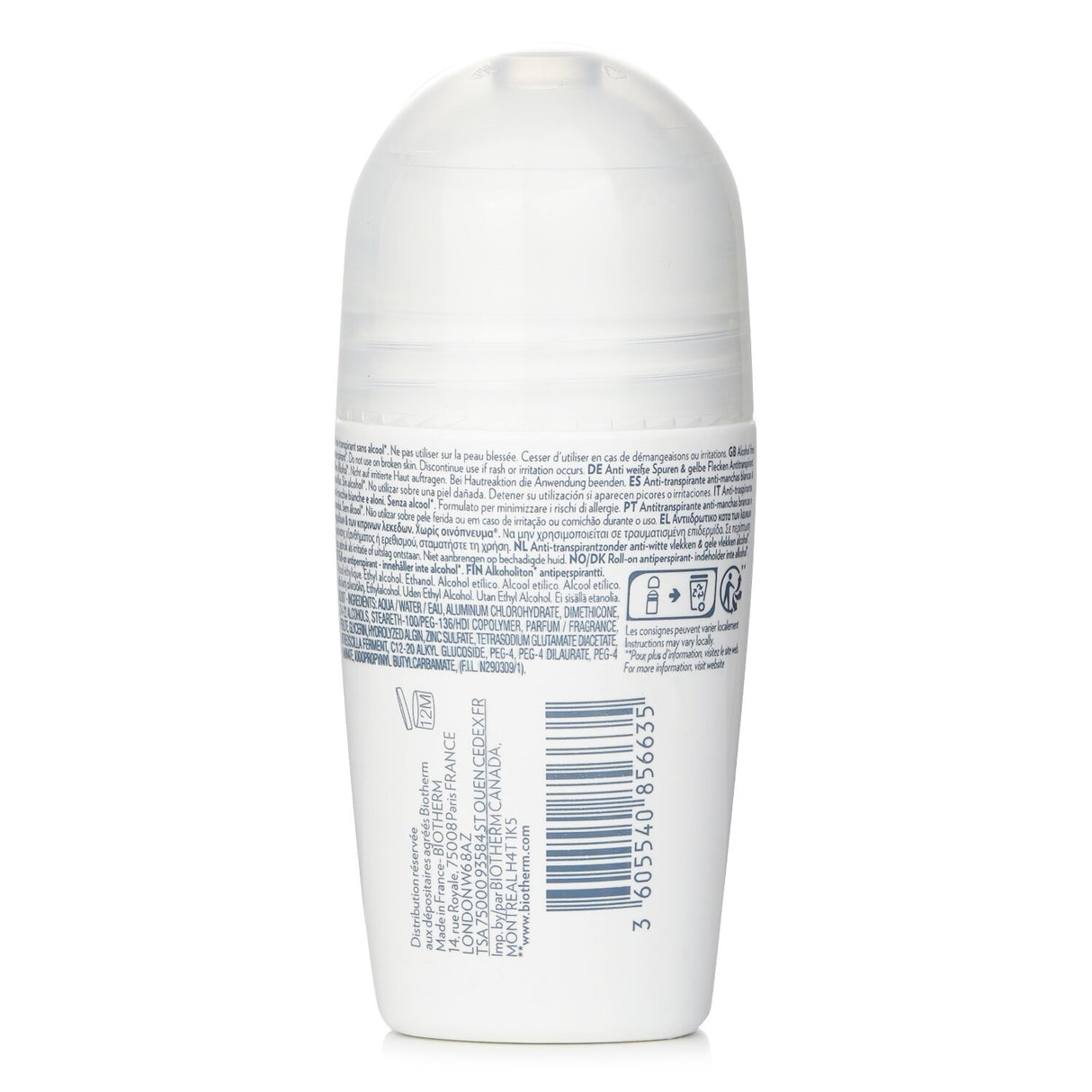 Biotherm - Deo Pure Invisible 48 Hours Antiperspirant Roll-On - 75ml/2.53oz