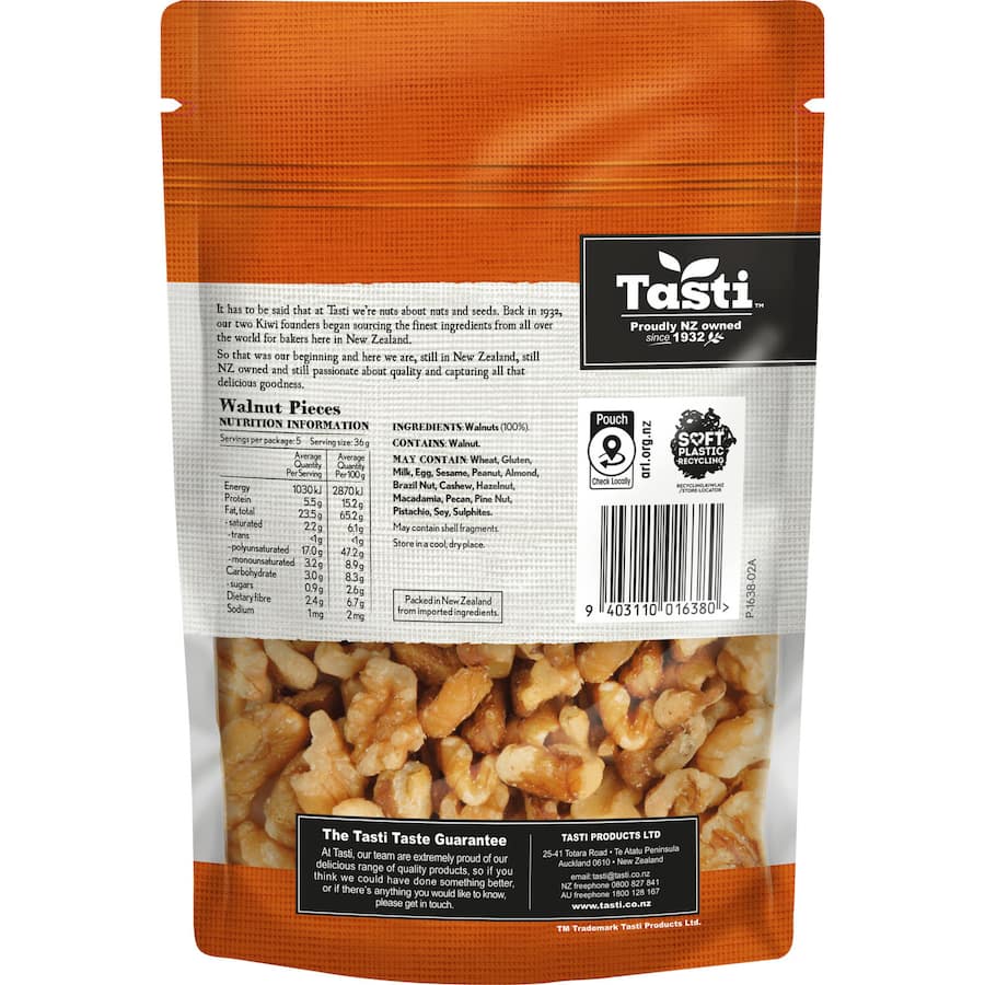 Tasti Walnuts Pieces Resealable pouch 180g
