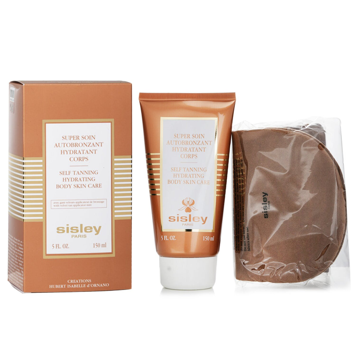 Sisley Self Tanning Hydrating Body Skin Care, 150ml, offers a hydrating, streak-free tan with Chestnut extract for radiant skin.