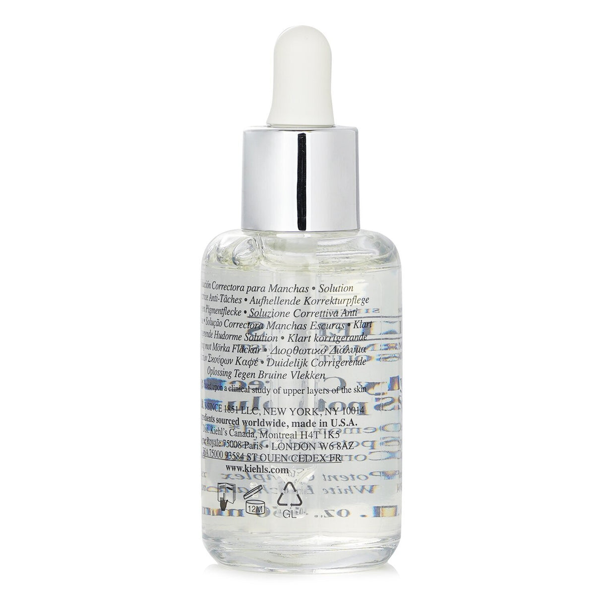 Kiehl's Clearly Corrective Dark Spot Solution in a 50ml bottle, designed to reduce dark spots and enhance skin radiance.