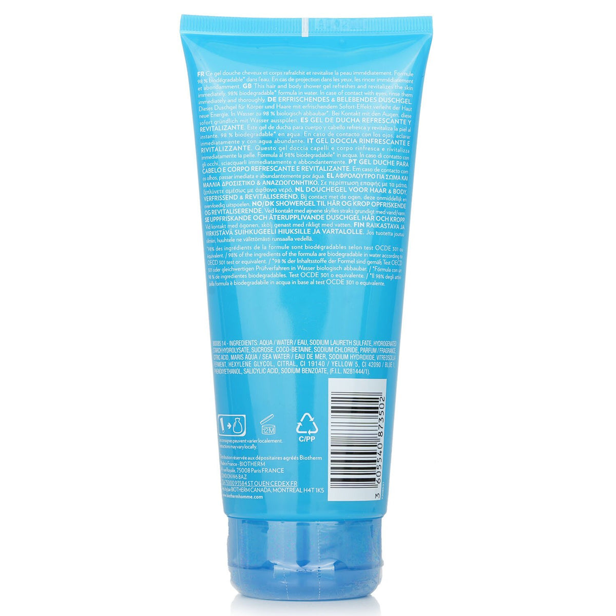 Biotherm - Homme Aquafitness Instant Revitalizing Shower Gel - 200ml/6.76oz