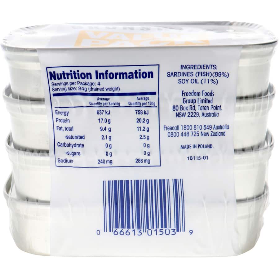Brunswick Sardines In Oil Tear tab can 4pack
