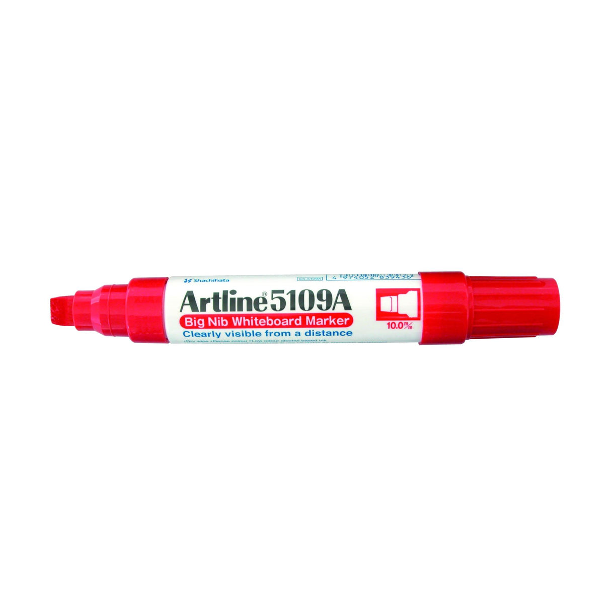 Artline 5109a Whiteboard Marker 10mm Chisel Nib Hangse Red