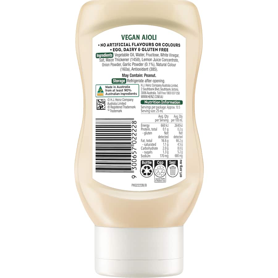 Heinz Seriously Good Aioli Vegan 270mL