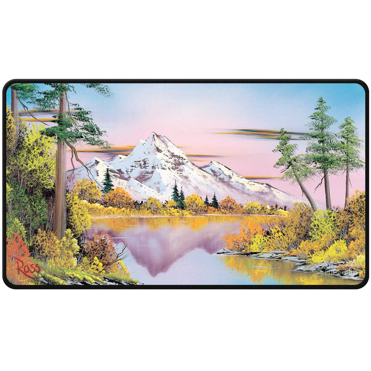 Ultra Pro: UP16531 Bob Ross Mighty Mountain Lake Black Stitched Playmat