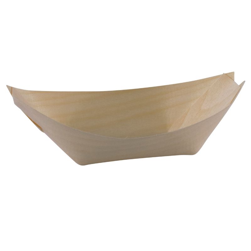 Avanti - Pine Boat Dish 11 X 6.5 X 2.5Cm - Set Of 12