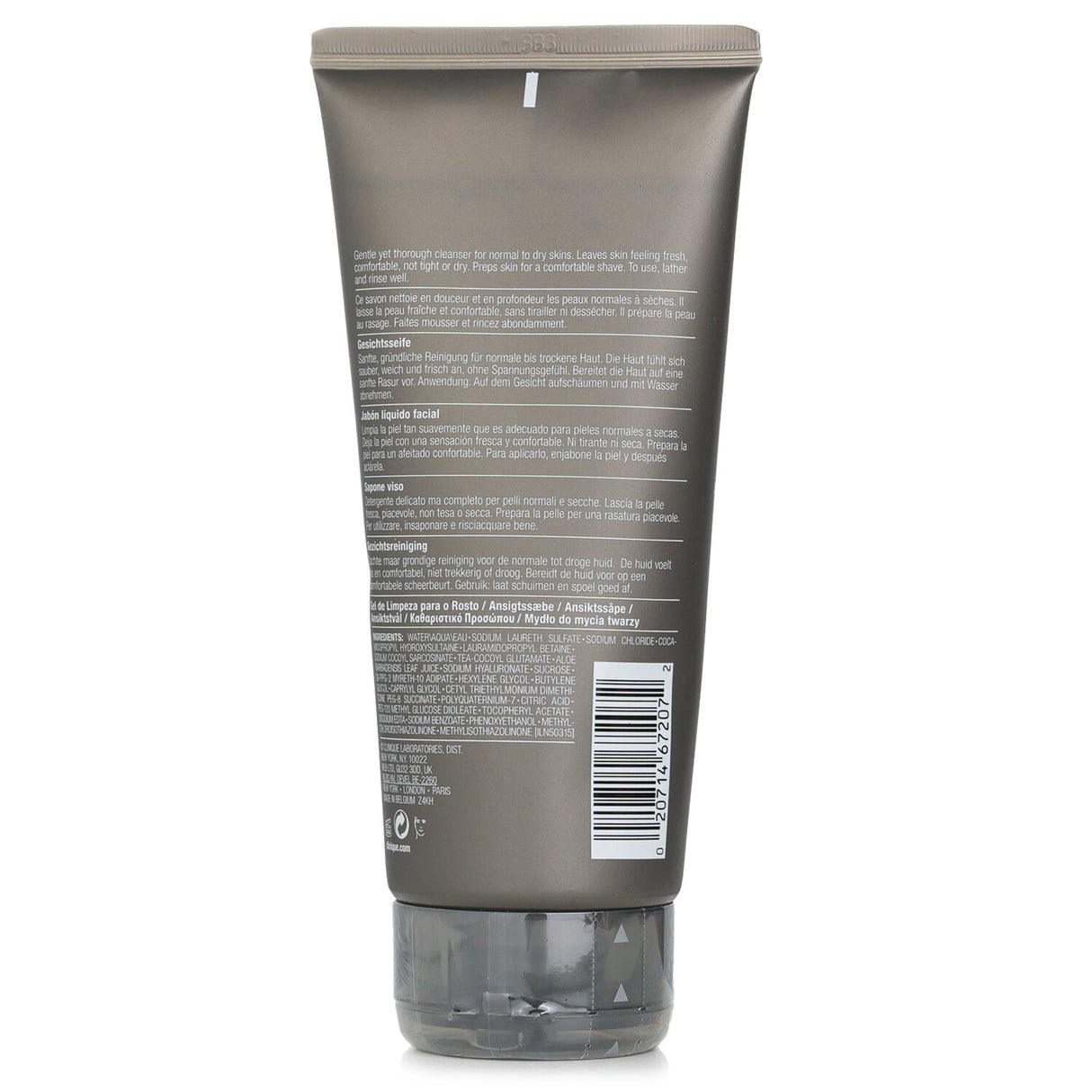 Clinique Men Face Wash for normal to dry skin, 200ml, gently cleanses while softening beard for a comfortable shave.