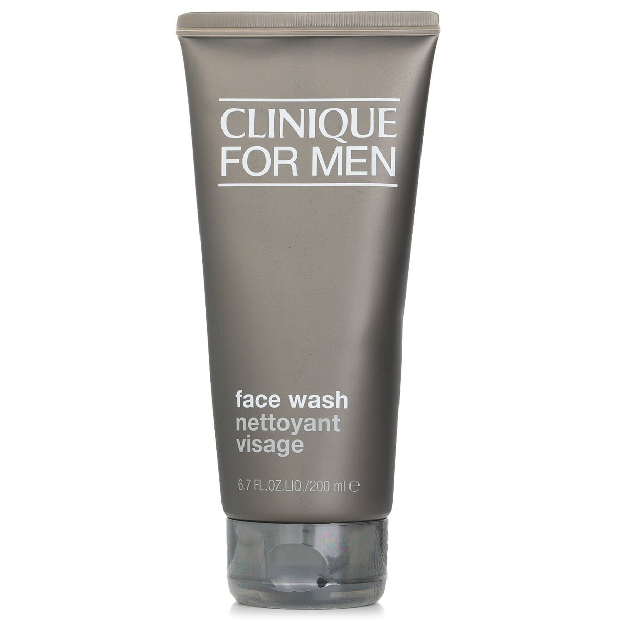 Clinique Men Face Wash in 200ml, a foaming cleanser for normal to dry skin that softens beards and refreshes skin.