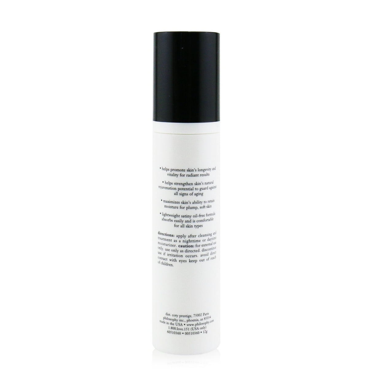 Oil-free anti-aging lotion with Resveratrol, Vitamin C, and Glutathione for youthful, radiant skin in a 50ml bottle.