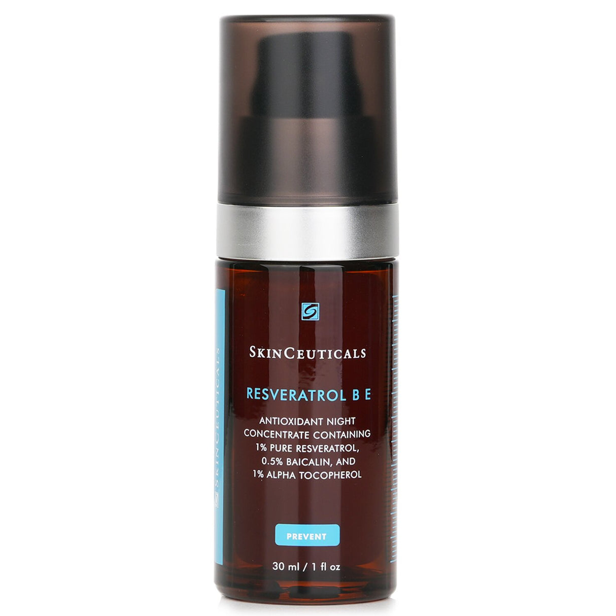 Antioxidant-rich night serum featuring resveratrol, baicalin, and Vitamin E for rejuvenated, youthful skin.