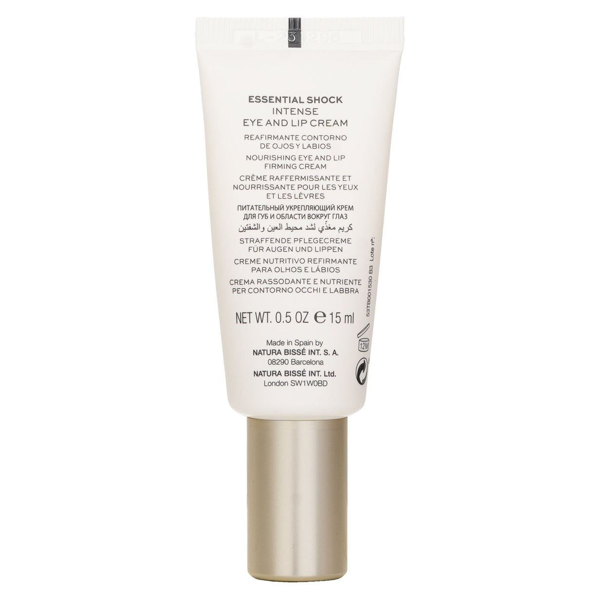 Anti-wrinkle eye and lip cream with SPF 15, enriched with vitamins and collagen for youthful, hydrated skin.