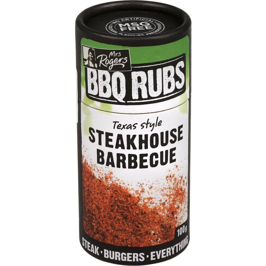 Mrs Rogers Bbq Rub Texas Style Steakhouse Shaker 100g