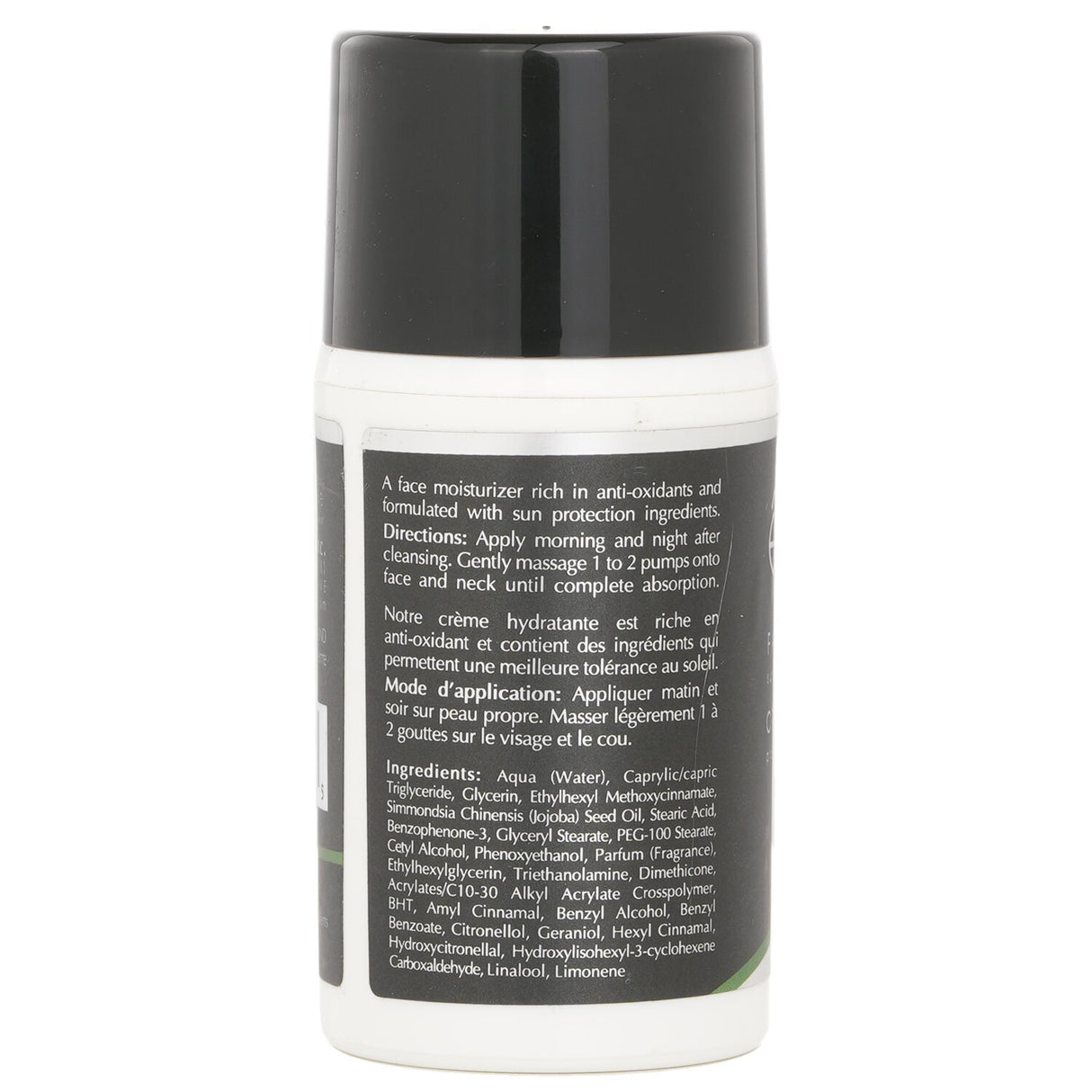 Hydrating face moisturizer with white tea, offering UV protection, antioxidants, and a lightweight texture for men.
