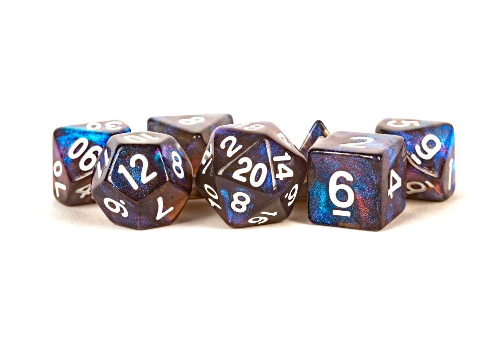Fanroll: 16mm Acrylic Polyhedral Dice Set: Stardust Galaxy