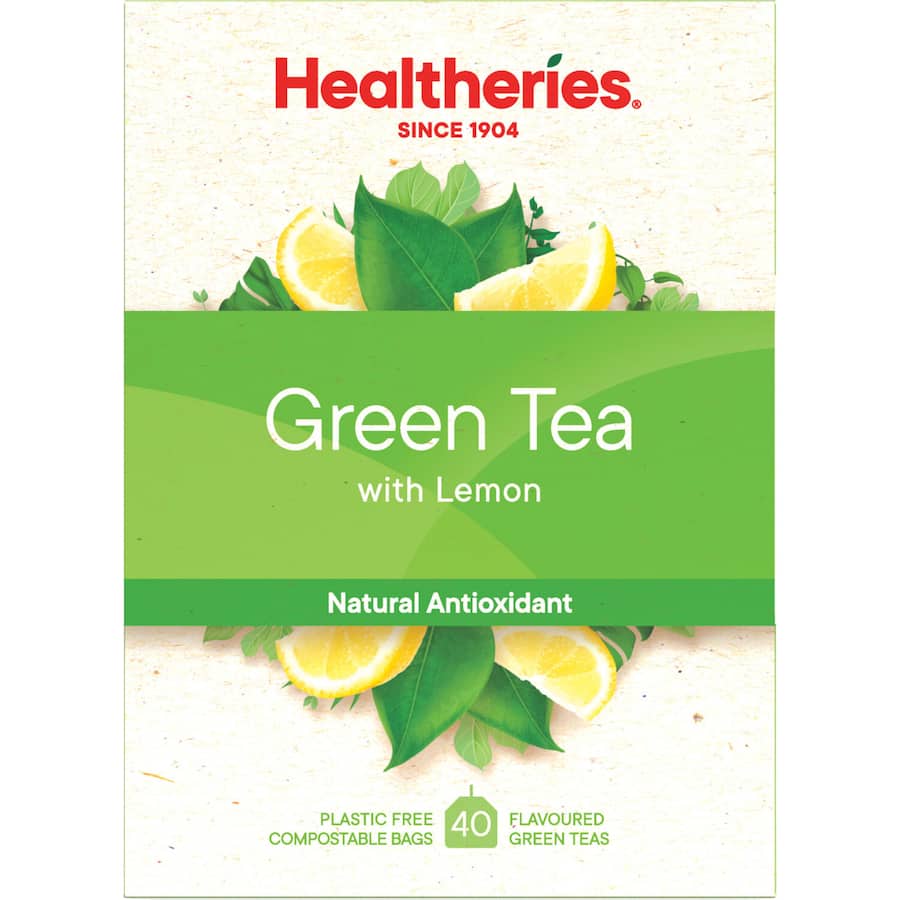 Healtheries Green Tea With Lemon Bags 40pack
