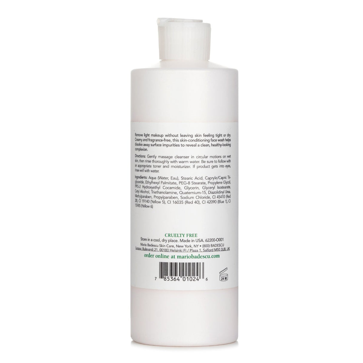 Creamy, oil-free Mario Badescu Make-Up Remover Soap for all skin types, gently cleanses while hydrating and softening skin.