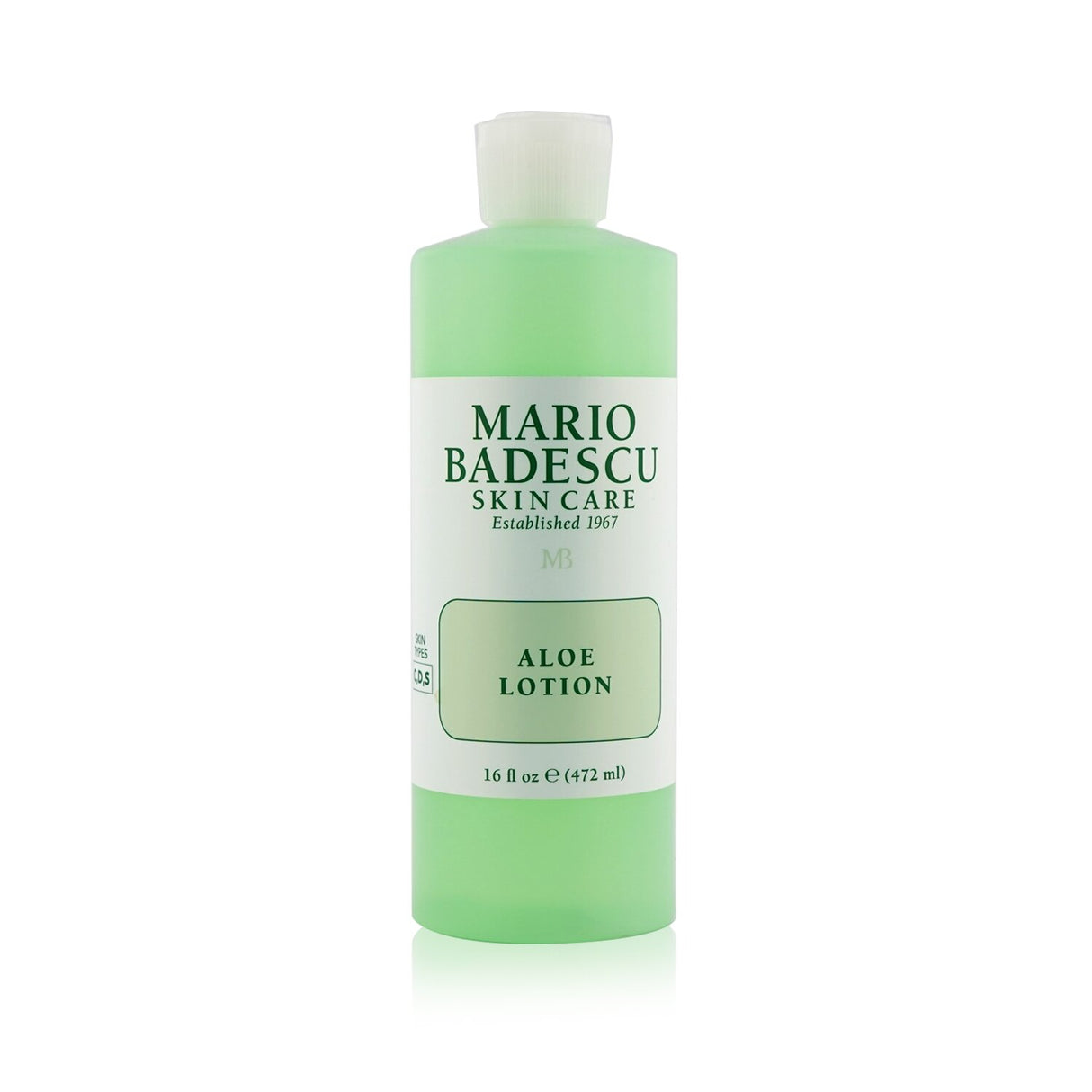 Aloe lotion for combination, dry, and sensitive skin; hydrates, calms, and cleanses while reducing redness.