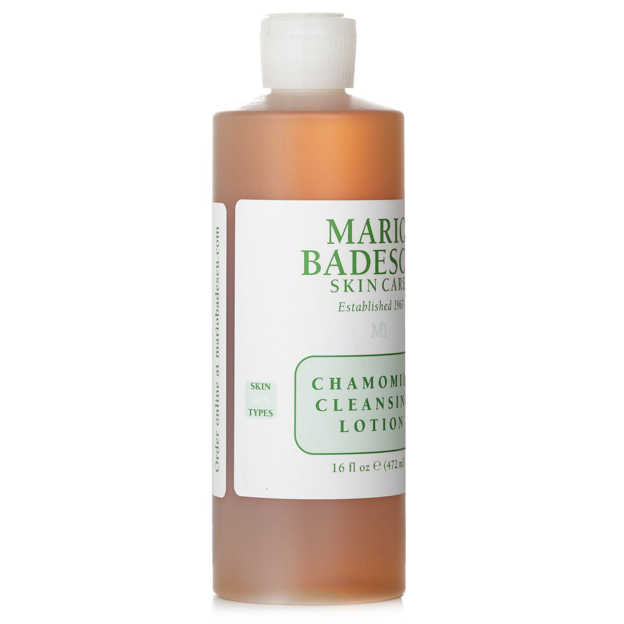 Mario Badescu Chamomile Cleansing Lotion, a soothing toner for dry and sensitive skin, enriched with gentle chamomile extract.