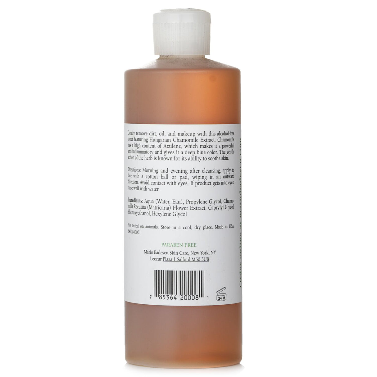Mario Badescu Chamomile Cleansing Lotion for dry, sensitive skin; alcohol-free toner with soothing Chamomile Extract.