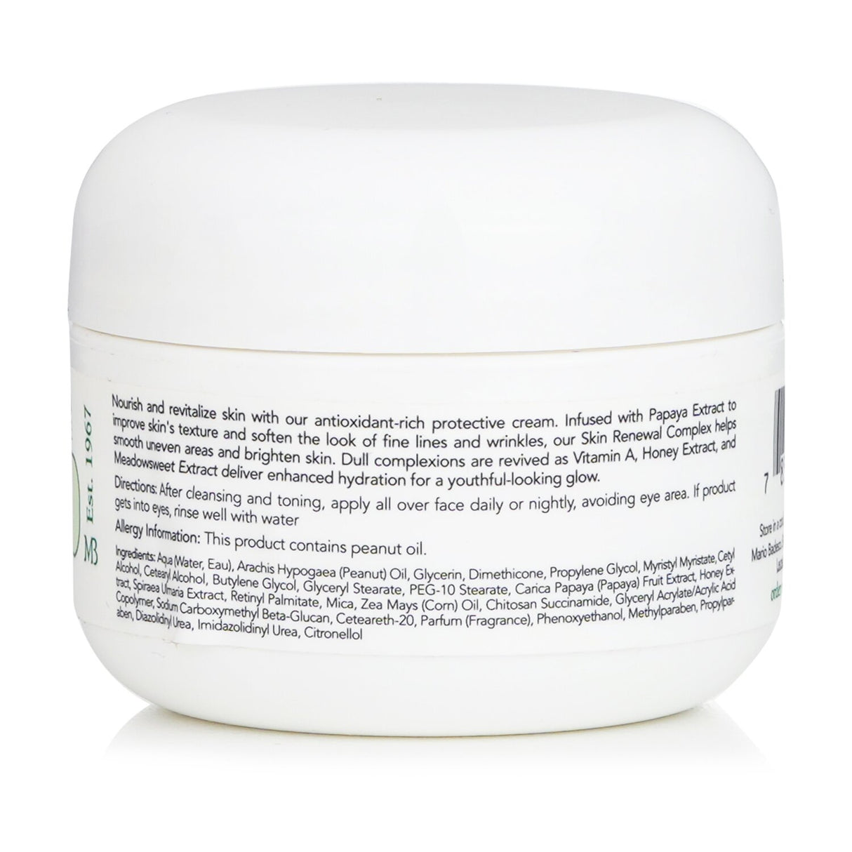 Mario Badescu Skin Renewal Complex cream for combination, dry, and sensitive skin with papaya extract and peanut oil for revitalization.