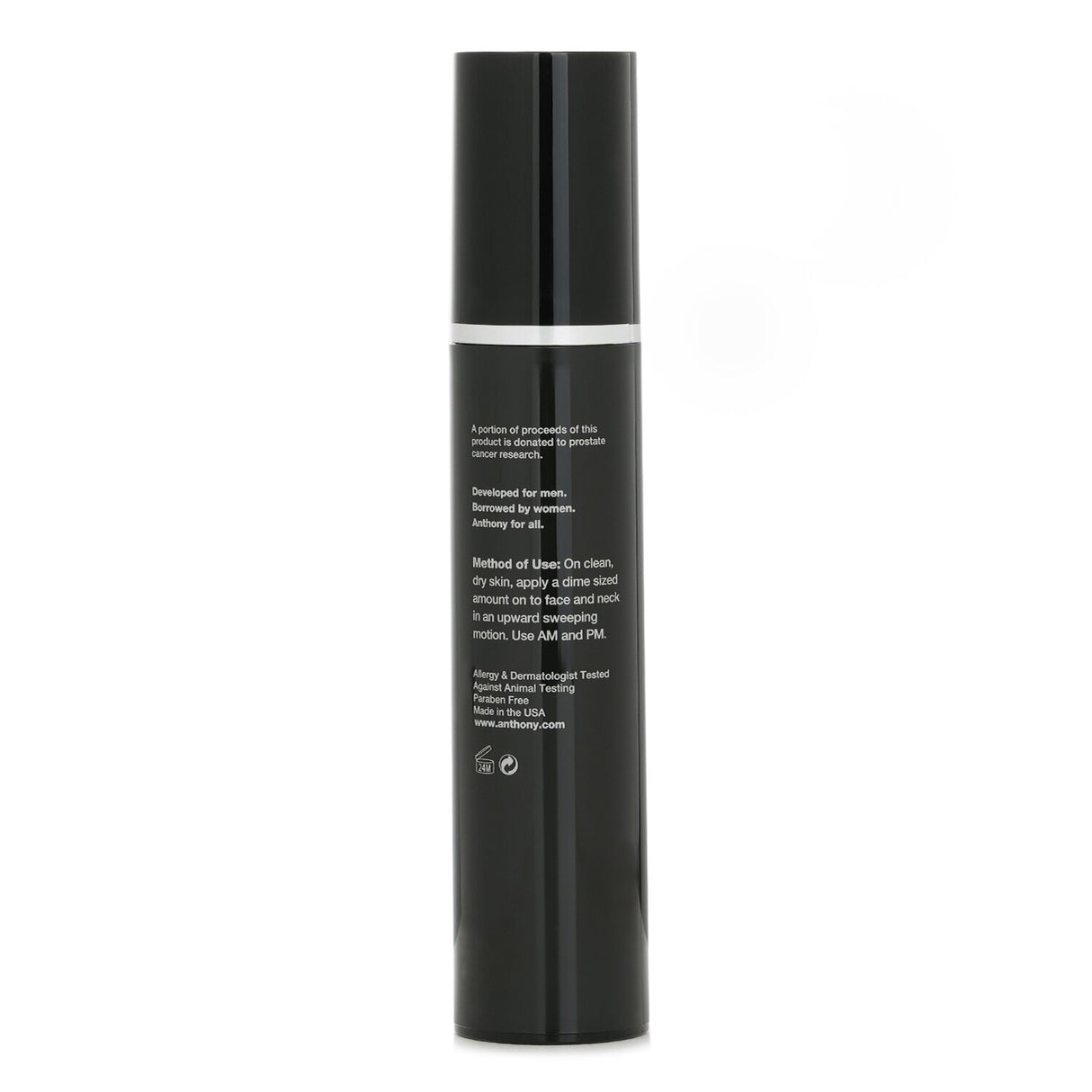 High-performance Vitamin A hydrating lotion for men, promotes youthful skin with peptides, Shea Butter, and Squalane.