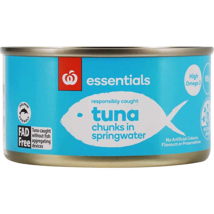 Essentials Tuna Chunks In Springwater Tear tab can 185g