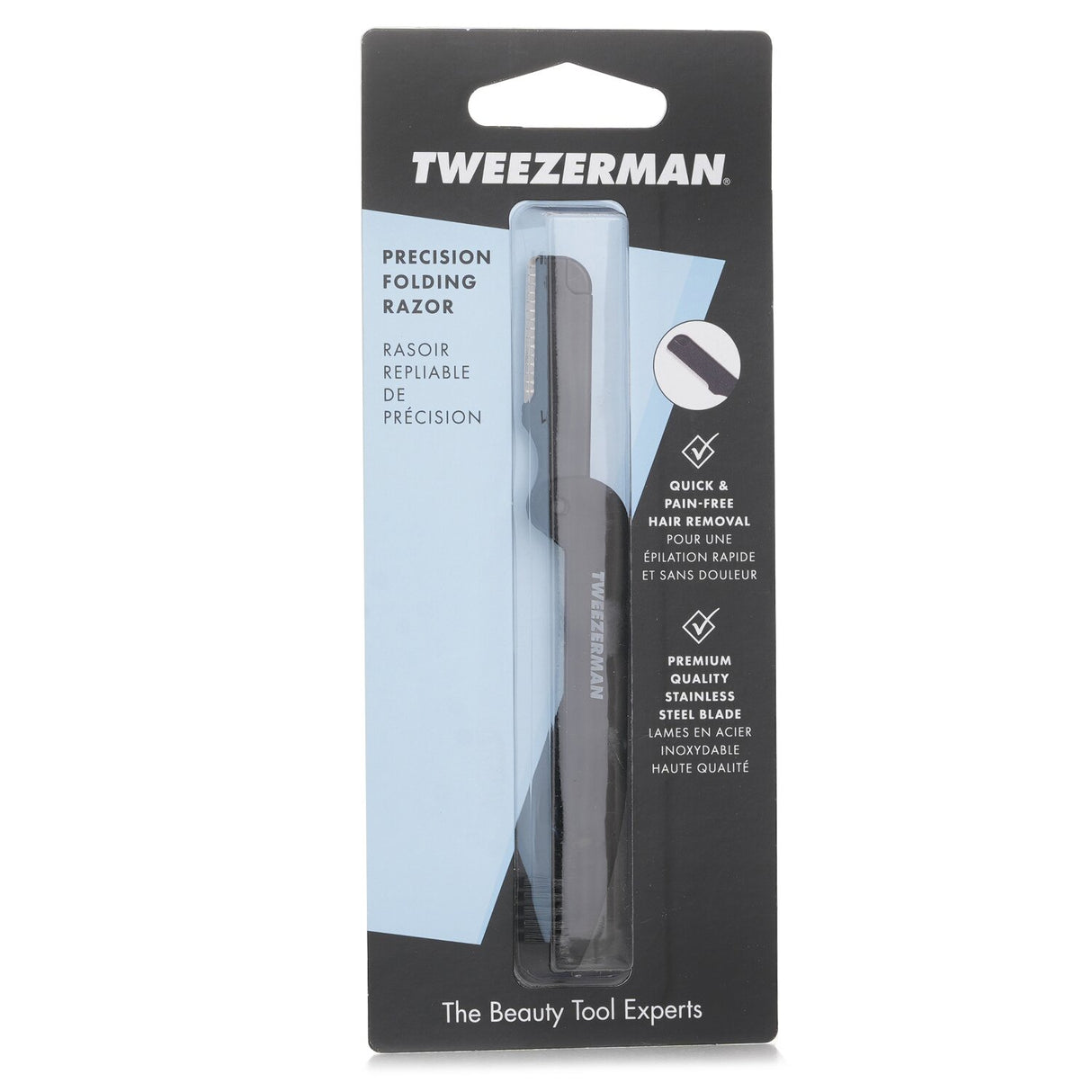 Tweezerman Precision Folding Brow Razor - Lavendar -