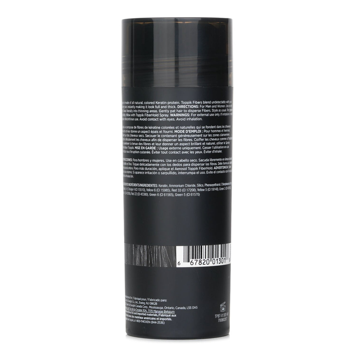 Toppik - Hair Building Fibers - # Black - 55g/1.94oz