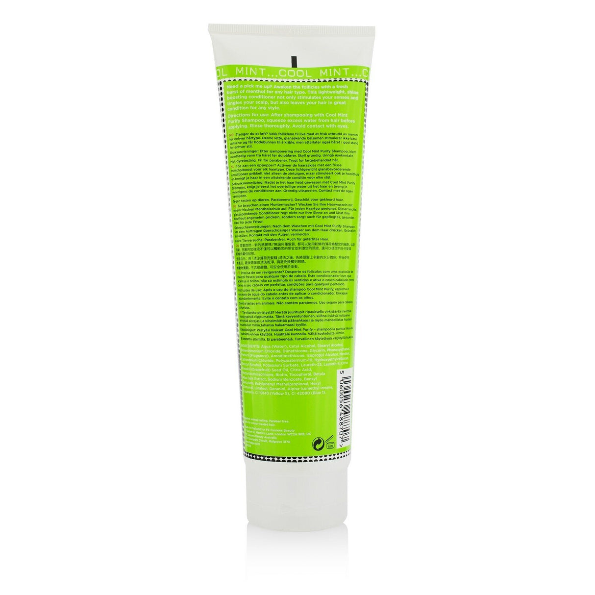Fudge Cool Mint Purify Conditioner (300ml) for revitalizing hair with a refreshing minty tingle and soothing moisture.