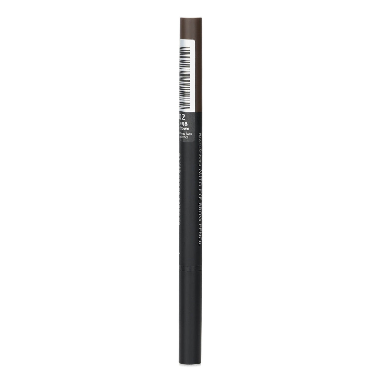 Ottie Natural Drawing Auto Eye Brow Pencil in #02 Dark Brown, featuring precision triangular shape for easy brow shaping.