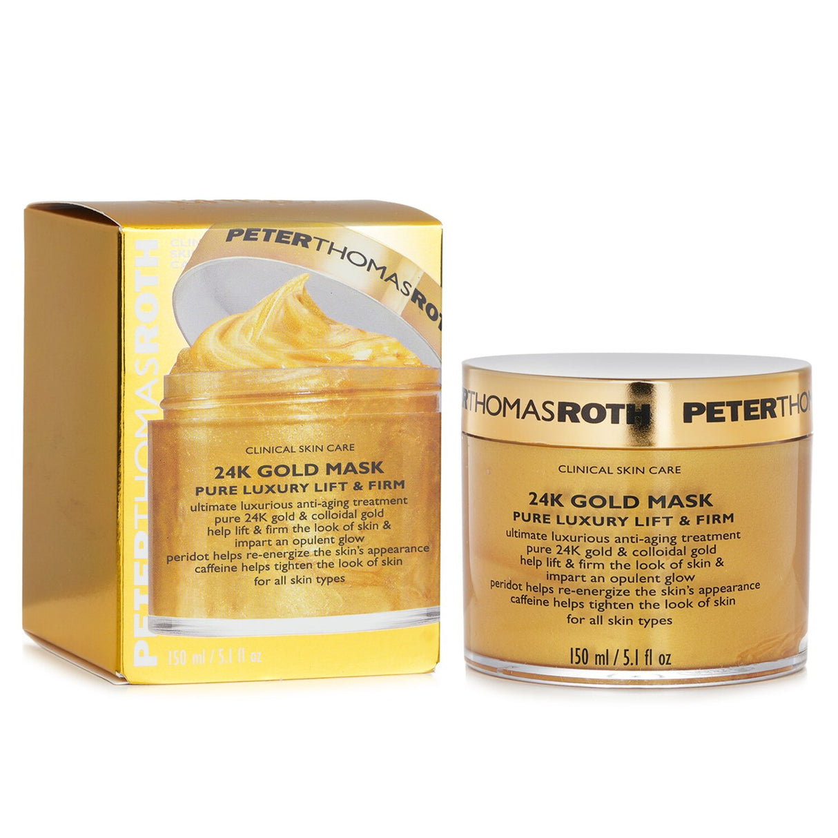 Luxurious Peter Thomas Roth 24K Gold Mask with pure gold and hydrating ingredients for a radiant, youthful complexion.