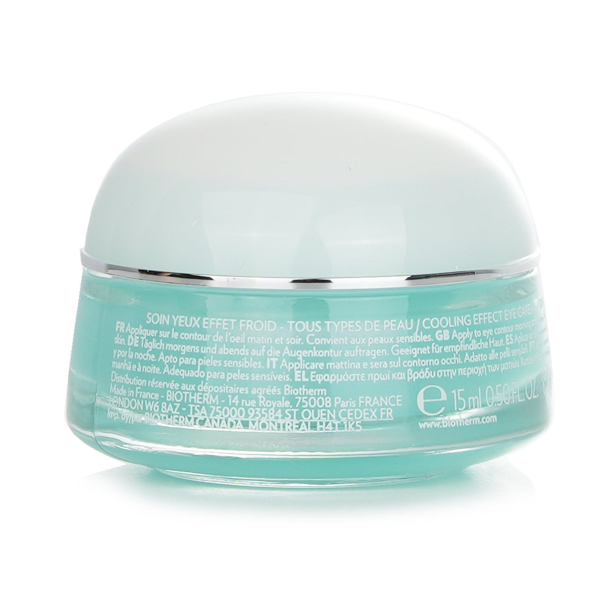 Biotherm Aquasource Total Eye Revitalizer in a 15ml bottle, revitalizes tired eyes, reduces puffiness and dark circles.