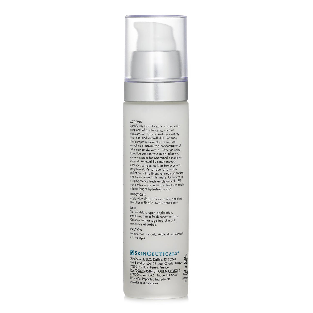 SkinCeuticals Metacell Renewal B3 moisturizer in a 50ml bottle, crafted to combat photoaging with niacinamide and tri-peptide for youthful skin.