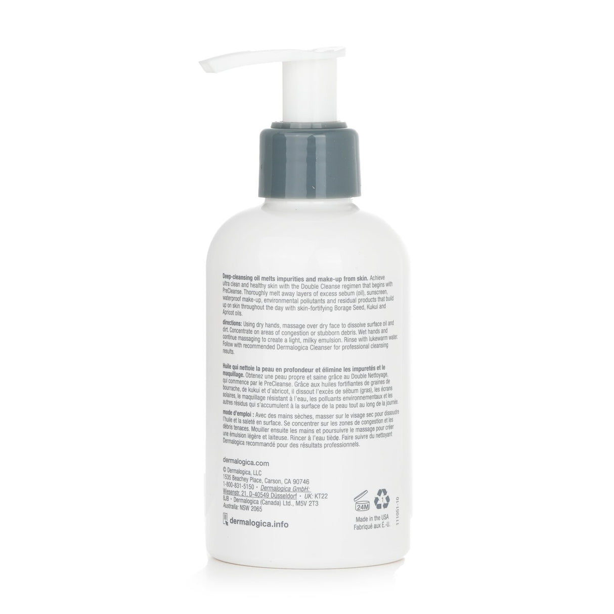 Cleansing oil with pump, enriched with Olive & Kukui oils, dissolves makeup and pollutants for radiant skin.