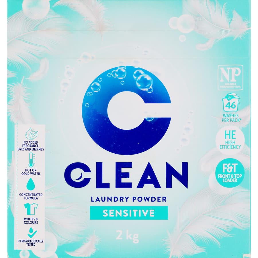 Clean Laundry Powder Sensitive - 2kg