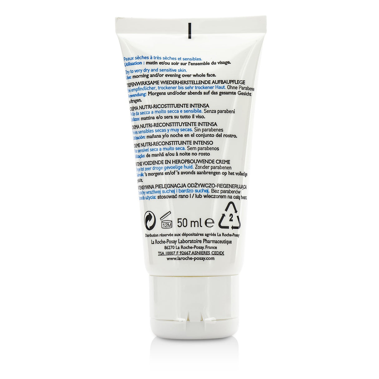 La Roche Posay Nutritic Intense Cream in 50ml, a rich moisturizer for dry, sensitive skin, enhancing barrier and hydration.