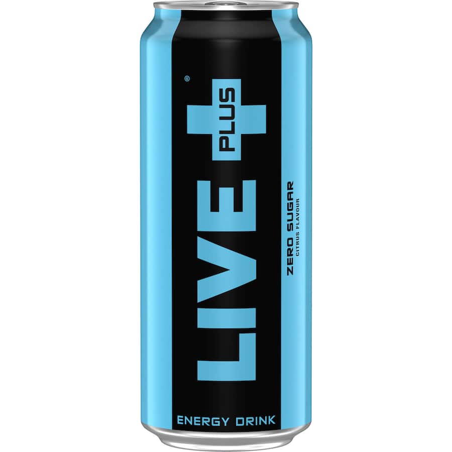Live Plus Energy Drink Citrus Zero Sugar Single can 500mL